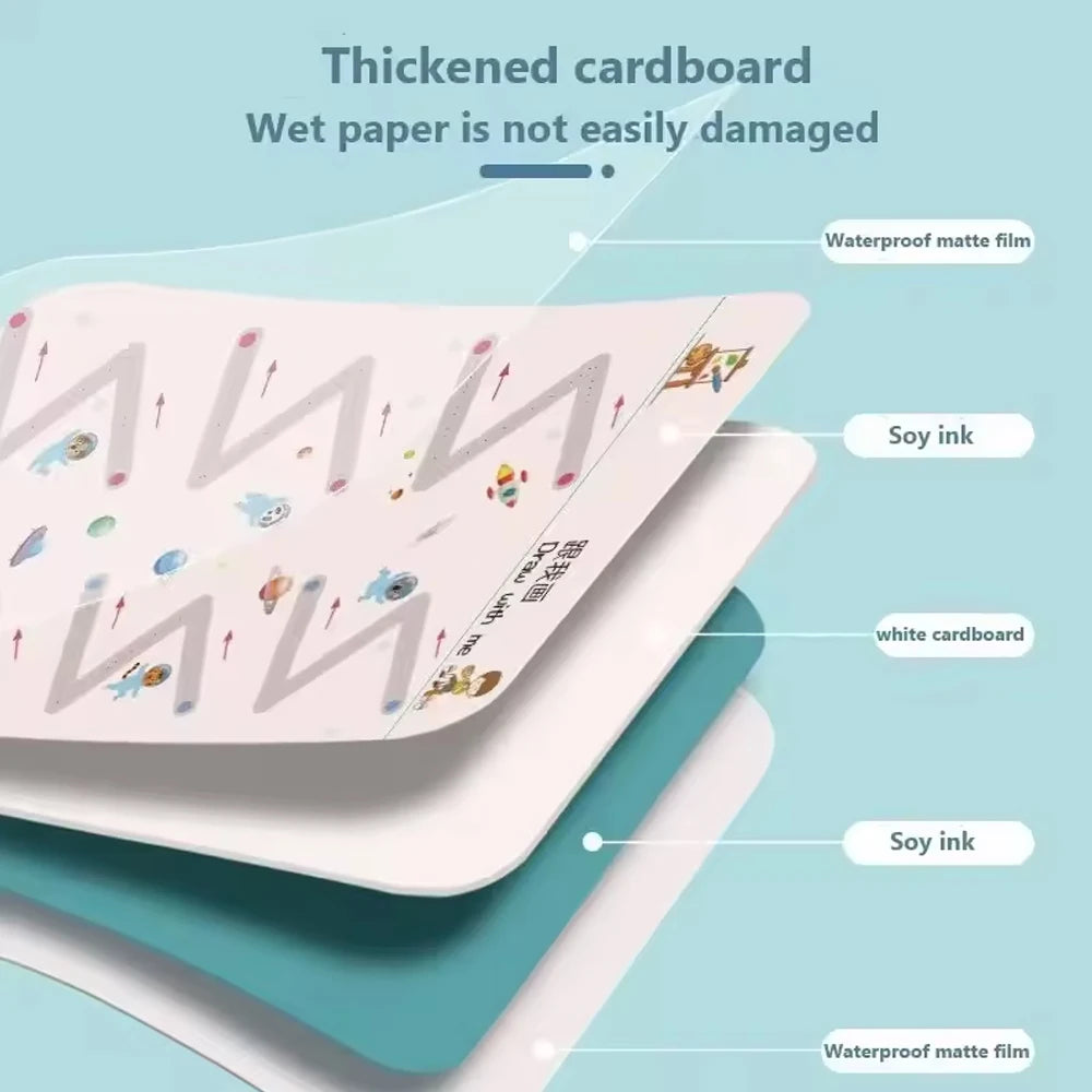 Children's Reusable Educational Calligraphy Practice Book