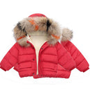 Kids' Long-Sleeved Fur Collar Design Warm Jackets childrensterritory