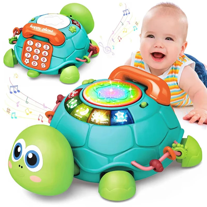Montessori Musical Turtle Toy With Lights For Baby