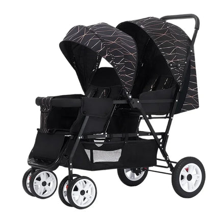 Lightweight Front &amp; Back Seats Baby Pushchair