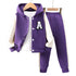 2pcs Hooded Contrasting Kids Fall Tracksuit Set childrensterritory