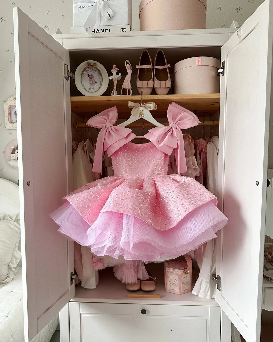 Sleeveless Bow Design Fluffy Girls&