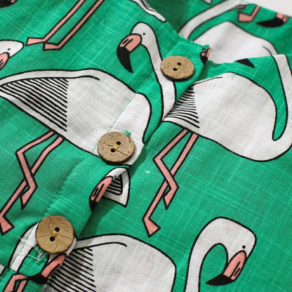 Red-crowned Crane Design Little Girls Sleeveless Dress childrensterritory