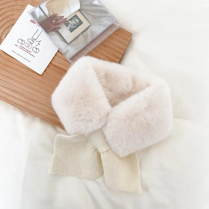 Cold-Proof Plush Warmth Solid Knitted Kids Scarf childrensterritory