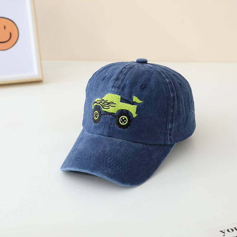Adjustable Cartoon Truck Embroidered Children &