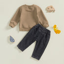 Toddler Boy Winter Warm Fleece 2Pcs Outfits