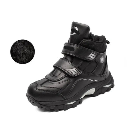 Anti-slip Kids Boys Ankle Boots with Motorcycle Hook and Loop childrensterritory