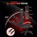Reclining PU Leather Gaming Chair with LED Lights childrensterritory