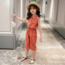 Little Girls Sleeveless T-shirt + Pants 2PCS Fashion Outfits childrensterritory