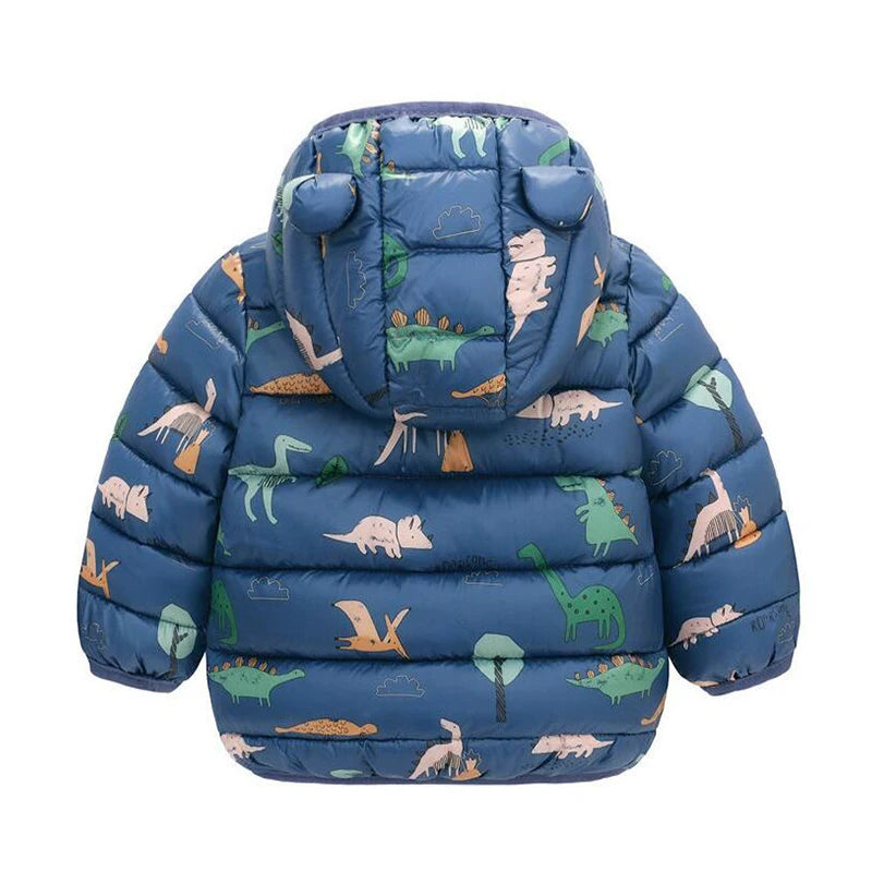 Baby Kids Cartoon Design Puffer Winter Jacket