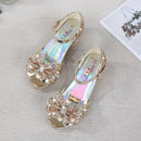 Kids Girls Shiny Bowtie Princess Sandals Wedding Shoes childrensterritory