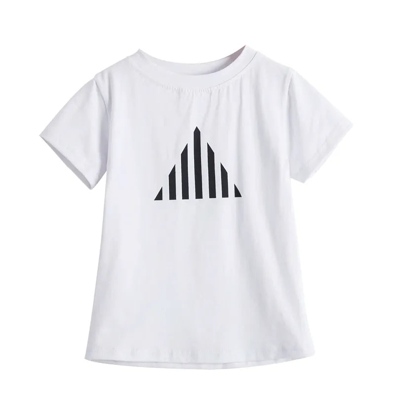Kids Girls Unicorn Print Short Sleeve Party Wear Tops childrensterritory