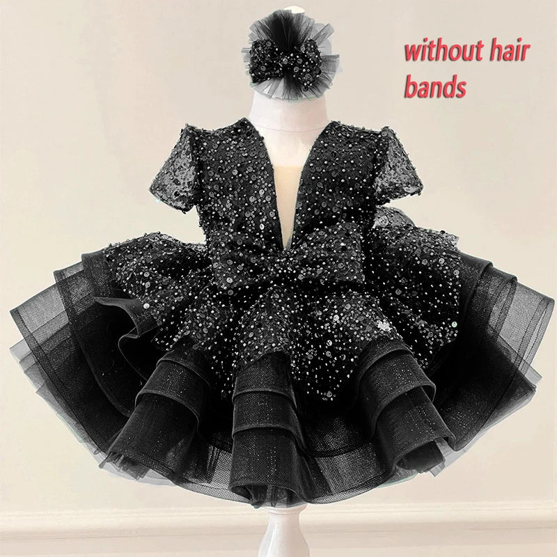 Girls Sequined Ball Gown Princess Dresses childrensterritory