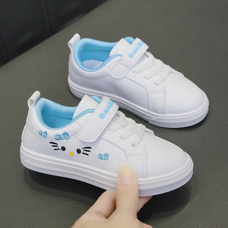 Anti-Slip Soft Sole Cartoon Design Kids Flat Princess Sneakers childrensterritory