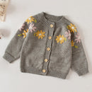 Baby Girls Handmade Floral Design Knitted Sweaters