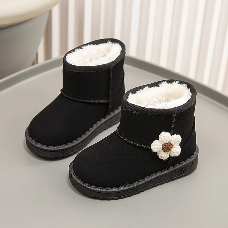 Baby Kids Fur Design Soft Casual Shoes