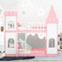 Twin Over Twin Castle Bunk Bed with Ladder childrensterritory