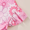 Sleeveless Toddler Girl Floral Loose Bodysuit childrensterritory