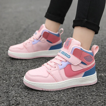 Warm Plush High-Top Kids Sports Sneakers childrensterritory