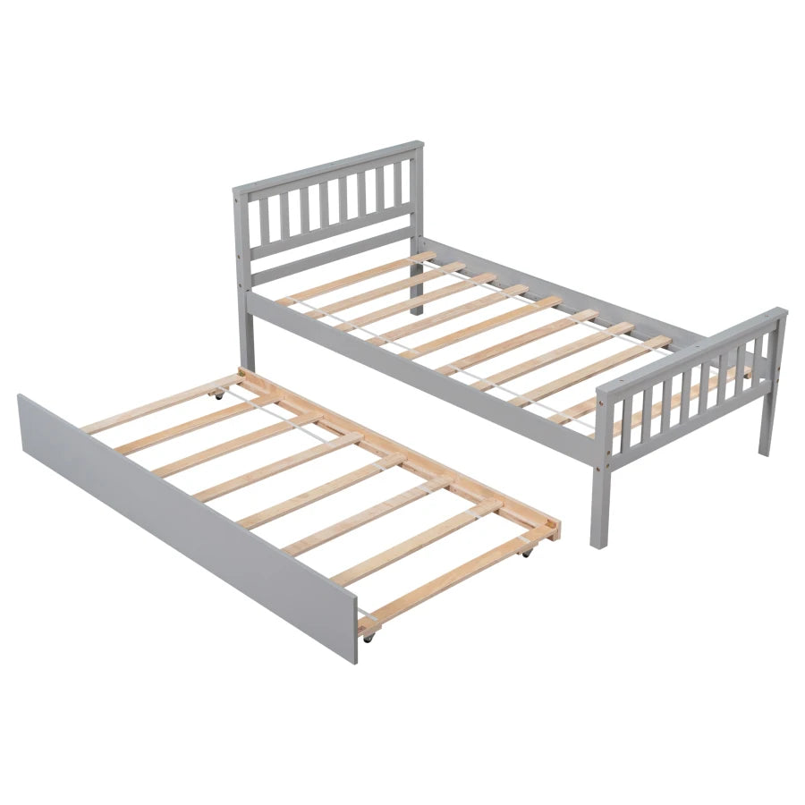 Twin Bed Frame with Headboard and Footboard childrensterritory