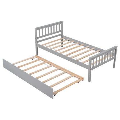 Twin Bed Frame with Headboard and Footboard childrensterritory