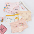 4PCS Little Girls Cotton Breathable Cartoon Briefs childrensterritory
