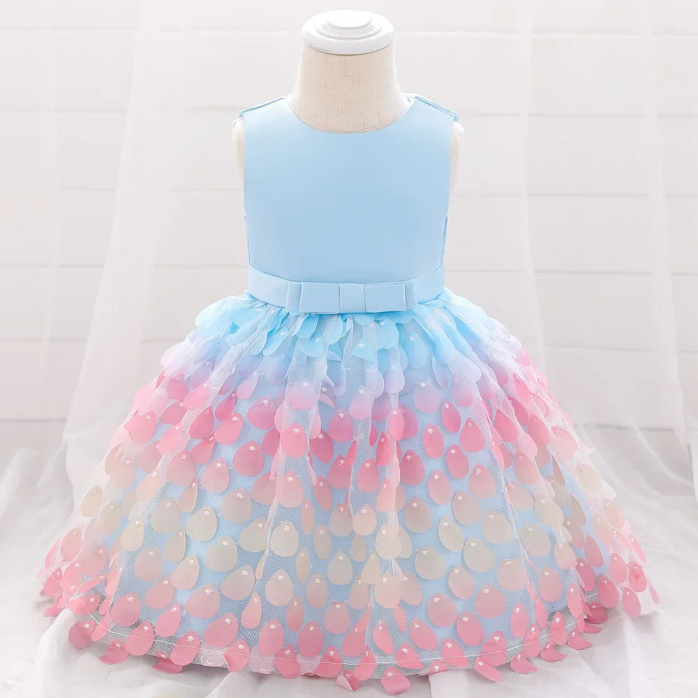 Mermaid Style Birthday/Christening Puffy Dress for Baby Girl