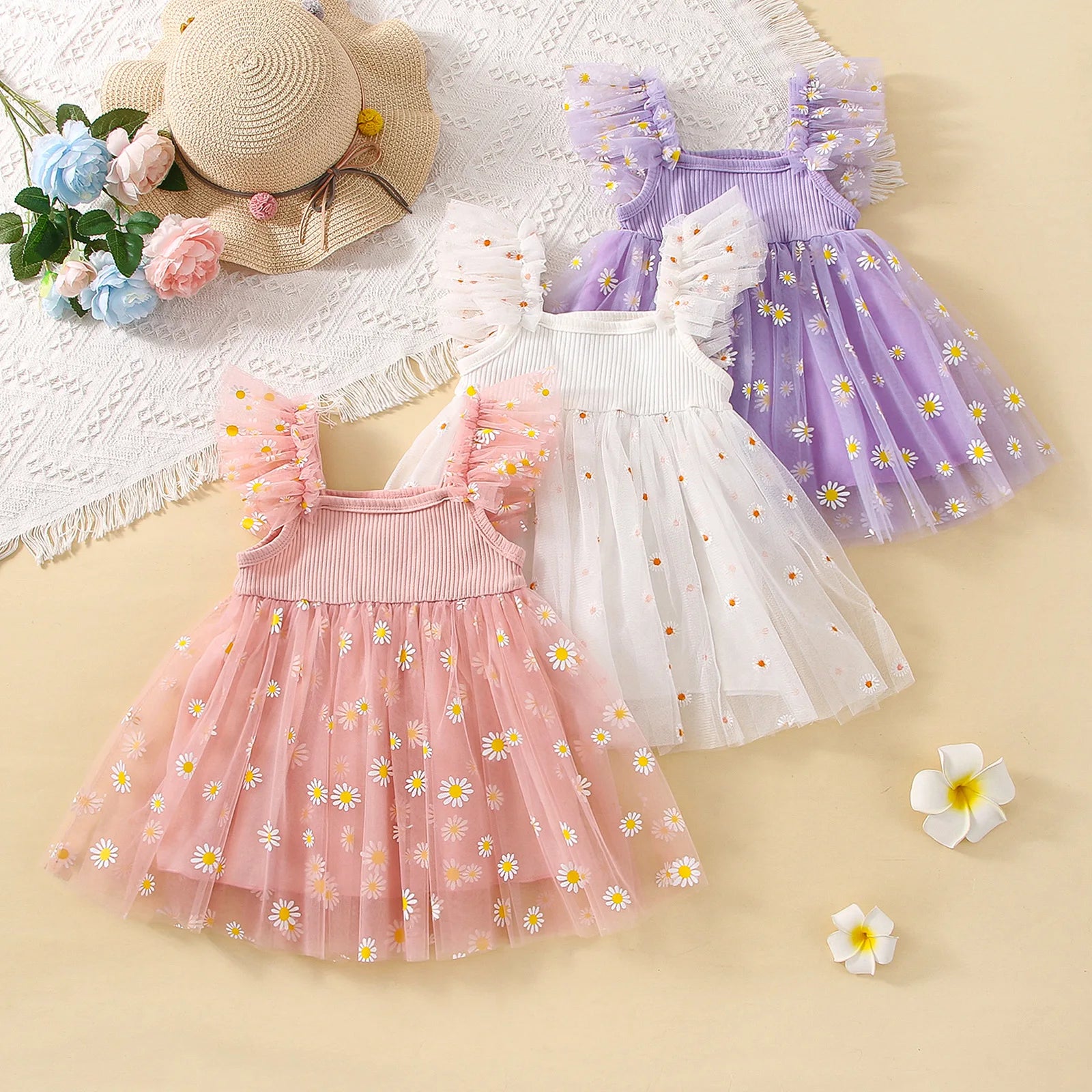 Daisy Design Baby Girl Princess Style Party Dresses childrensterritory
