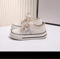 Little Boys Girls Jelly Color Canvas Lace Up Flats Shoes childrensterritory