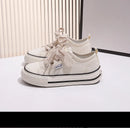 Little Boys Girls Jelly Color Canvas Lace Up Flats Shoes childrensterritory