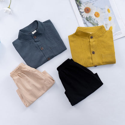 Baby/Kids Boys Casual Button Up Shirt And Shorts Clothing Set childrensterritory