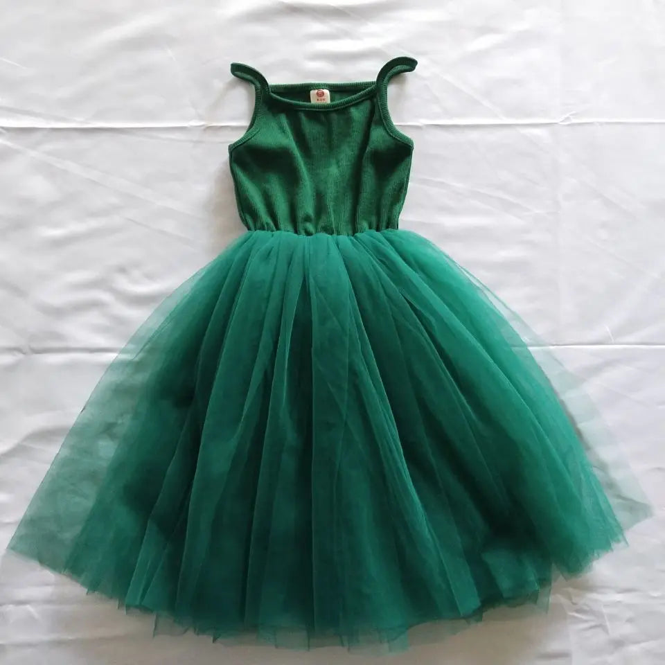 Sleeveless Puffy Cotton Tutu Dress For Baby Girls childrensterritory