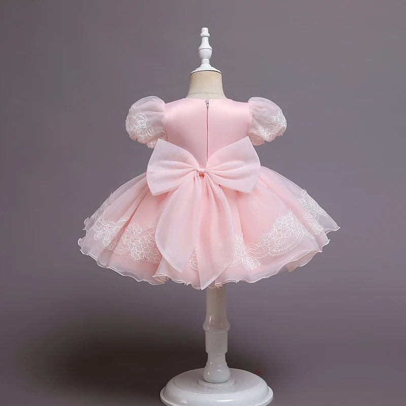 Luxury Knee-Length Puffy Fairy Dress for Little Girls