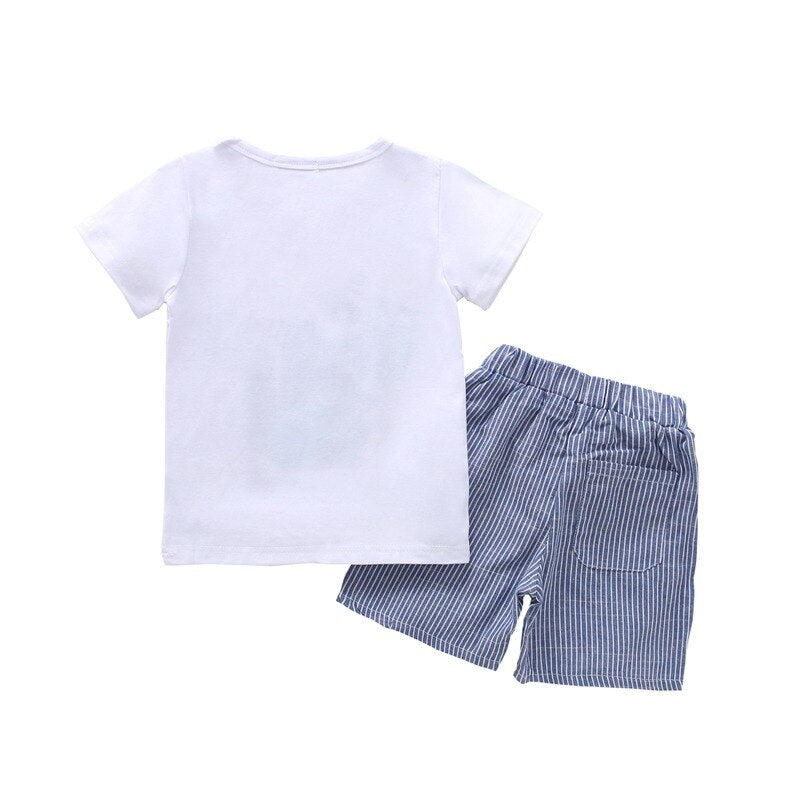 Kids Boys Dinosaur Print Summer T Shirt and Shorts Set childrensterritory