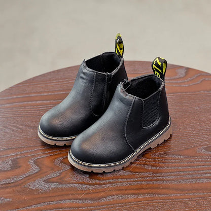 Infant Winter Warm Chelsea Design Leather Boots childrensterritory