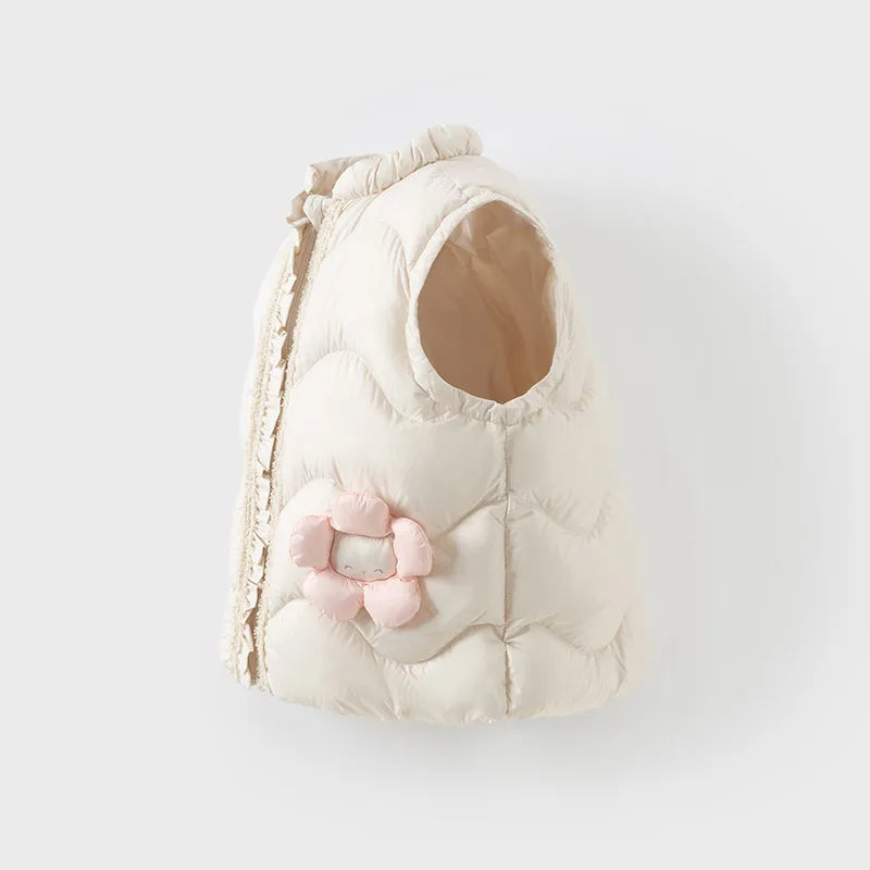 Girls Cotton Down Sleeveless Water Proof Jacket childrensterritory