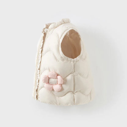 Girls Cotton Down Sleeveless Water Proof Jacket childrensterritory