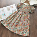 Kids' Girls' Floral Print Regular Fit Casual Summer Dresses childrensterritory