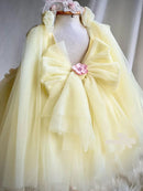 Flower Embroidery Bow-Backed Design Little Girls' Party Dresses childrensterritory