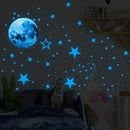 Luminous Colorful Moon Wall Stickers For Kids Bedroom childrensterritory