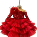 Baby/Kids Girls Sparkly Feather Birthday/Wedding Party Dresses