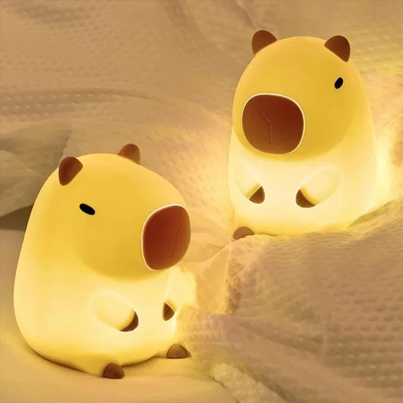 USB Rechargeable Capybara Design Touch Sensor Lamp For Kids