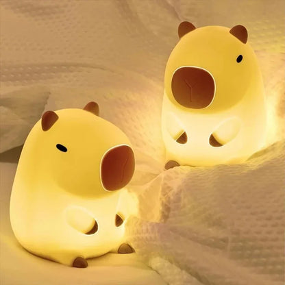 USB Rechargeable Capybara Design Touch Sensor Lamp For Kids