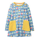 Long-Sleeved Printed Summer Dresses For Girls childrensterritory