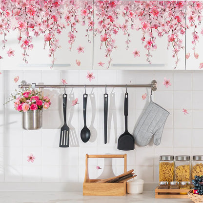 Pink Flower Design Girls Room Wall Decal childrensterritory