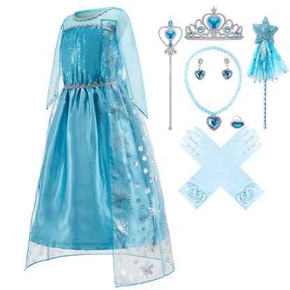 Kids Girls Disney Princess Dresses for Halloween Christmas