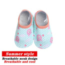 Cartoon Design Baby Beach Sneakers, Aqua Barefoot Shoes