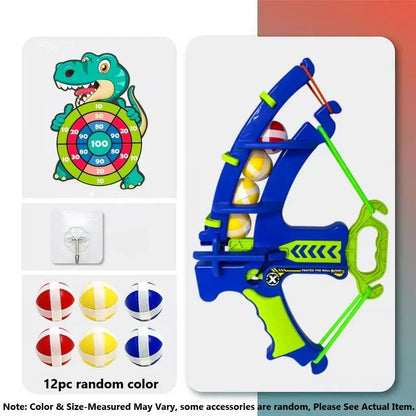 Kids Animal Design Sticky Ball Bow Target Dartboard Toy Set