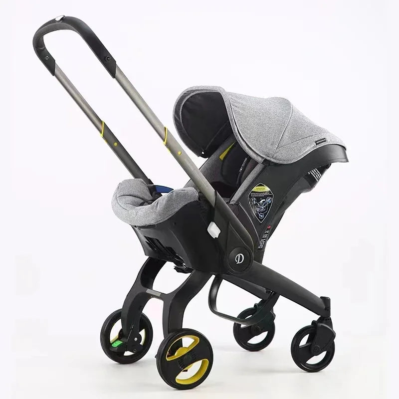 Foldable 3-in-1 Baby Carriage Prams with Car Seat childrensterritory