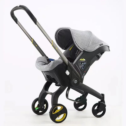 Foldable 3-in-1 Baby Carriage Prams with Car Seat childrensterritory